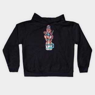 Chocolate and Mint cocktail with Ice Cream Kids Hoodie